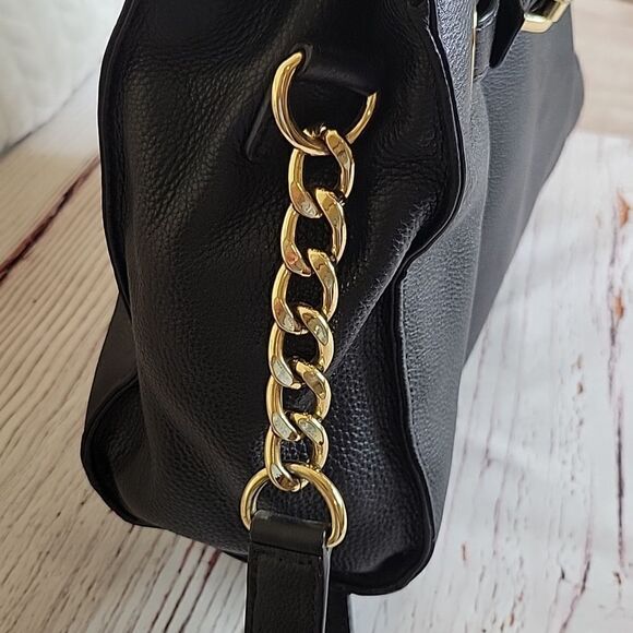 MICHAEL Michael Kors Large Black Leather Shoulder Bag - Picture 5 of 10